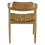Πολυθρόνα Denverone φυσικό teak ξύλο και ψάθα 57x54x79εκ - Image 6