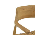Πολυθρόνα Denverone φυσικό teak ξύλο και ψάθα 57x54x79εκ - Image 7