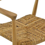 Πολυθρόνα Denverone φυσικό teak ξύλο και ψάθα 57x54x79εκ - Image 8