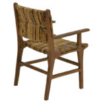 Πολυθρόνα Refane φυσικό teak ξύλο-ψάθα 55x60x85εκ - Image 4