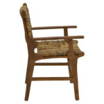 Πολυθρόνα Refane φυσικό teak ξύλο-ψάθα 55x60x85εκ - Image 5