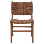 Καρέκλα Refane σκελετός teak ξύλο με ψάθα σε καρυδί απόχρωση 50x58x85εκ - Image 5