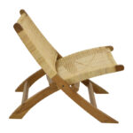 Πολυθρόνα Jerenze φυσικό teak ξύλο-φυσικό rattan 65x78x68εκ - Image 4