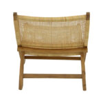 Πολυθρόνα Jerenze φυσικό teak ξύλο-φυσικό rattan 65x78x68εκ - Image 6