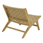Πολυθρόνα Foldere φυσικό teak ξύλο-pe σχοινί 65x78x68εκ - Image 3