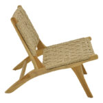 Πολυθρόνα Foldere φυσικό teak ξύλο-pe σχοινί 65x78x68εκ - Image 4