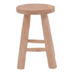 Σκαμπό Verenity teak ξύλο σε φυσική απόχρωση Φ30x45εκ - Image 2