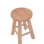 Σκαμπό Verenity teak ξύλο σε φυσική απόχρωση Φ30x45εκ - Image 3