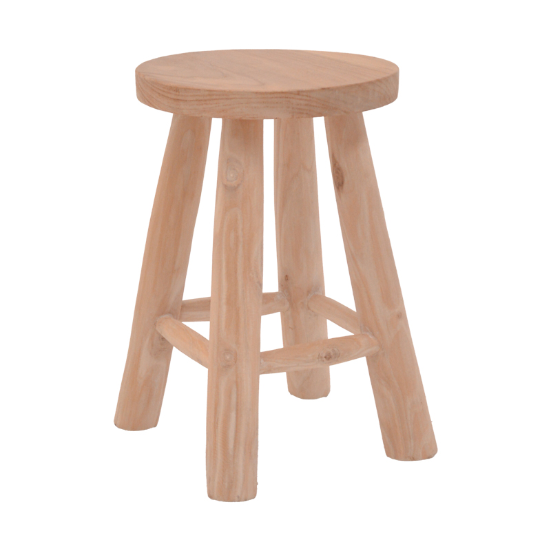 product_pako_336-000019 Σκαμπό Verenity teak ξύλο σε φυσική απόχρωση Φ30x45εκ - Image 1