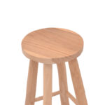 Σκαμπό Charloce teak ξύλο σε φυσική απόχρωση Φ35x62εκ - Image 3