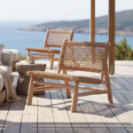 Πολυθρόνα Wanderlene σκελετός teak ξύλο με σχοινί σε φυσική απόχρωση 67x79x68εκ - Image 2