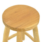 Σκαμπό Sega teak ξύλο σε φυσική απόχρωση Φ30x45εκ - Image 4