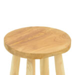Σκαμπό μπαρ Nusiwo teak ξύλο σε φυσική απόχρωση Φ35x70εκ - Image 4