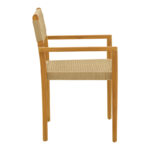 Πολυθρόνα Lengan σκελετός teak ξύλο σε φυσική απόχρωση-μπεζ σχοινί 54x52x80εκ - Image 4