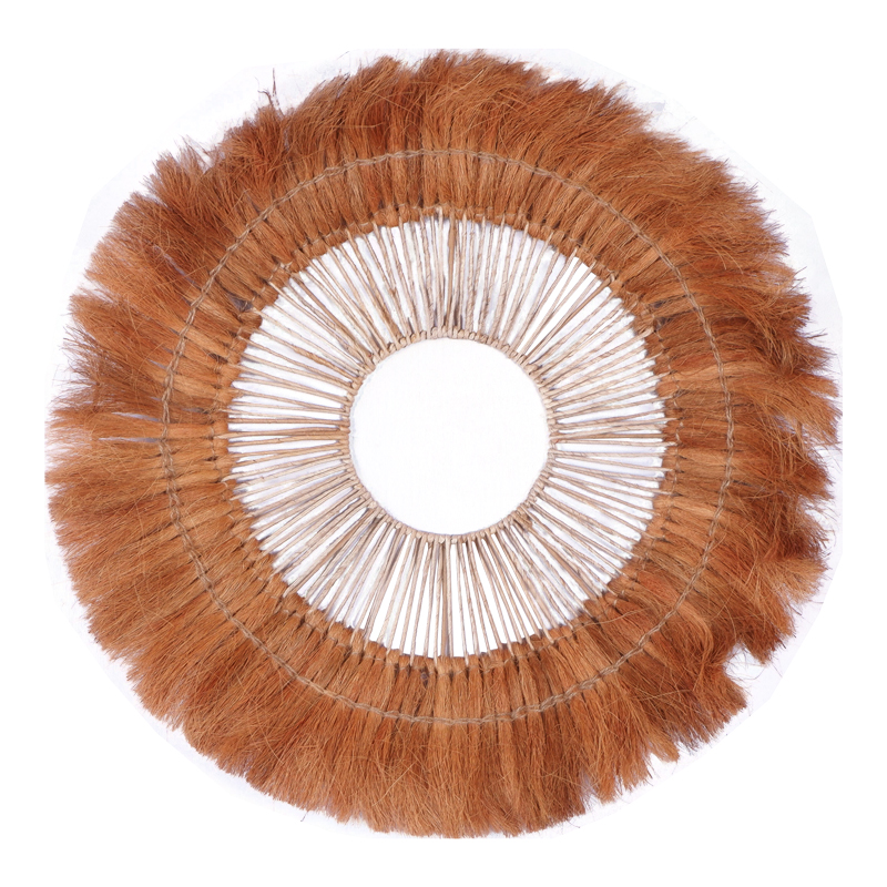 product_pako_337-000012 Διακοσμητικό τοίχου Ramine Inart μπανάνα ξύλο σε φυσική απόχρωση Φ70x10εκ - Image 1