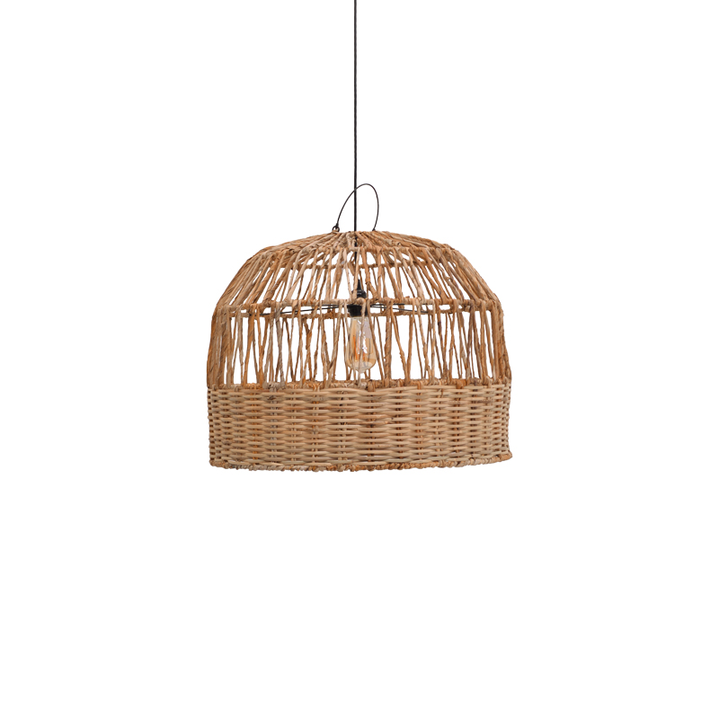 product_pako_337-000020 Φωτιστικό οροφής Erdon Inart μπανάνα ξύλο-rattan pe σε φυσική απόχρωση Φ60x45εκ - Image 1