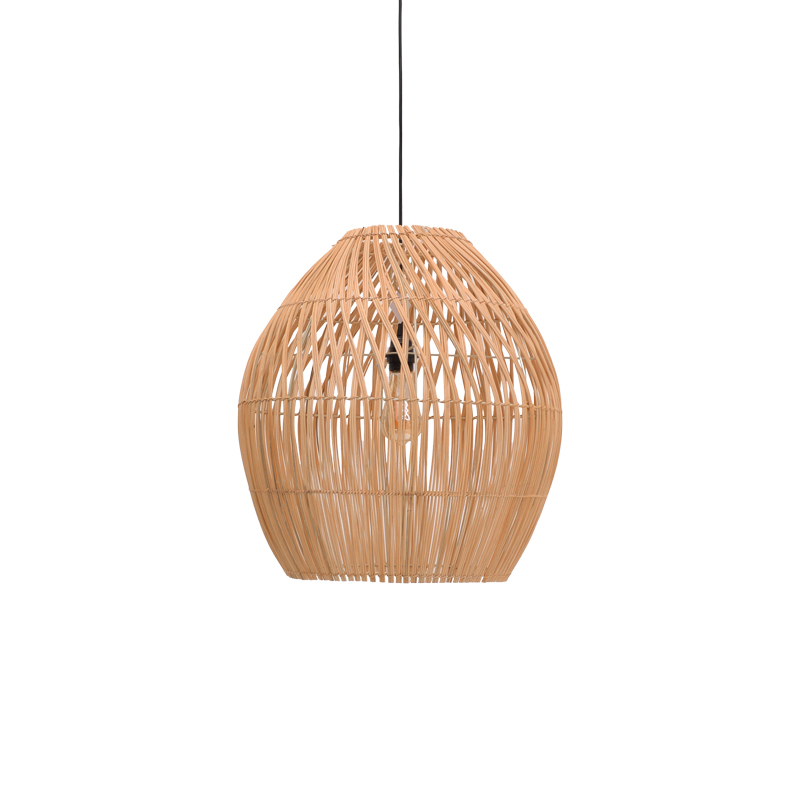 product_pako_337-000038 Φωτιστικό οροφής Irden Inart rattan σε φυσική απόχρωση Φ50x40εκ - Image 1