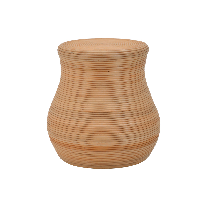 product_pako_337-000046 Σκαμπό Bulaten Inart rattan σε φυσική απόχρωση Φ45x45εκ - Image 1