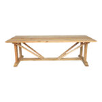 Τραπέζι Smarious teak ξύλο σε φυσική απόχρωση 250x100x78εκ - Image 2