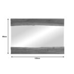 Καθρέπτης Riverine teak ξύλο σε φυσική απόχρωση 120x80x4εκ - Image 4