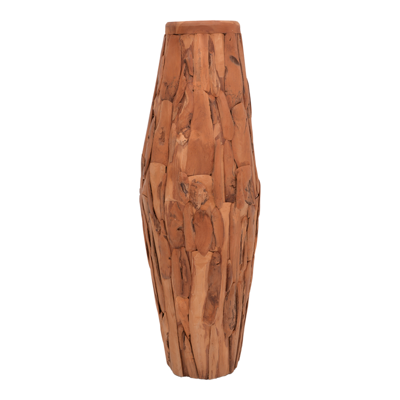 product_pako_338-000010 Διακοσμητικό βάζο Erosian teak ξύλο σε φυσική απόχρωση Φ45x120εκ - Image 1