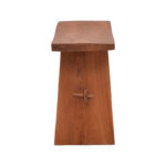Σκαμπό Shogun teak ξύλο σε φυσική απόχρωση 46x28x46εκ - Image 3