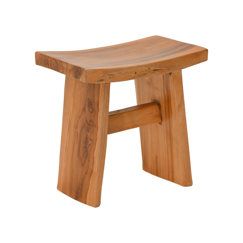 product_pako_338-000029 Σκαμπό Borbe teak ξύλο σε φυσική απόχρωση 45x28x45εκ - Image 1