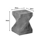 Σκαμπό Twister suar ξύλο σε φυσική απόχρωση 30x30x45εκ - Image 4