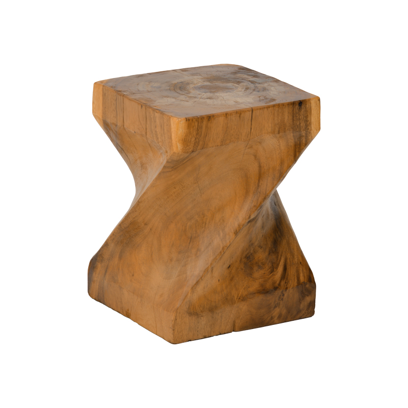 product_pako_338-000031 Σκαμπό Twister suar ξύλο σε φυσική απόχρωση 30x30x45εκ - Image 1