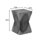 Σκαμπό Clepsydra suar ξύλο σε φυσική απόχρωση 31x31x45εκ - Image 4