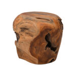 Σκαμπό Bolare teak ξύλο σε φυσική απόχρωση Φ40x35εκ - Image 2