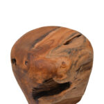 Σκαμπό Bolare teak ξύλο σε φυσική απόχρωση Φ40x35εκ - Image 3