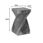 Σκαμπό Cruz suar ξύλο σε φυσική απόχρωση 35x35x60εκ - Image 4