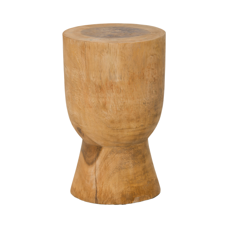 product_pako_338-000040 Σκαμπό Koa suar ξύλο σε φυσική απόχρωση Φ28x46εκ - Image 1