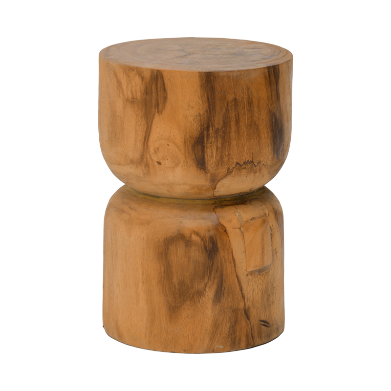 product_pako_338-000044 Σκαμπό Kreton suar ξύλο σε φυσική απόχρωση Φ30x45εκ - Image 1