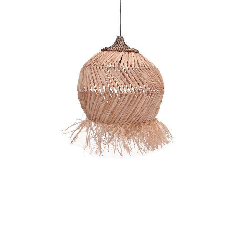 product_pako_339-000009 Φωτιστικό οροφής Koronse Inart sisal σε φυσικό χρώμα Φ55x68εκ - Image 1