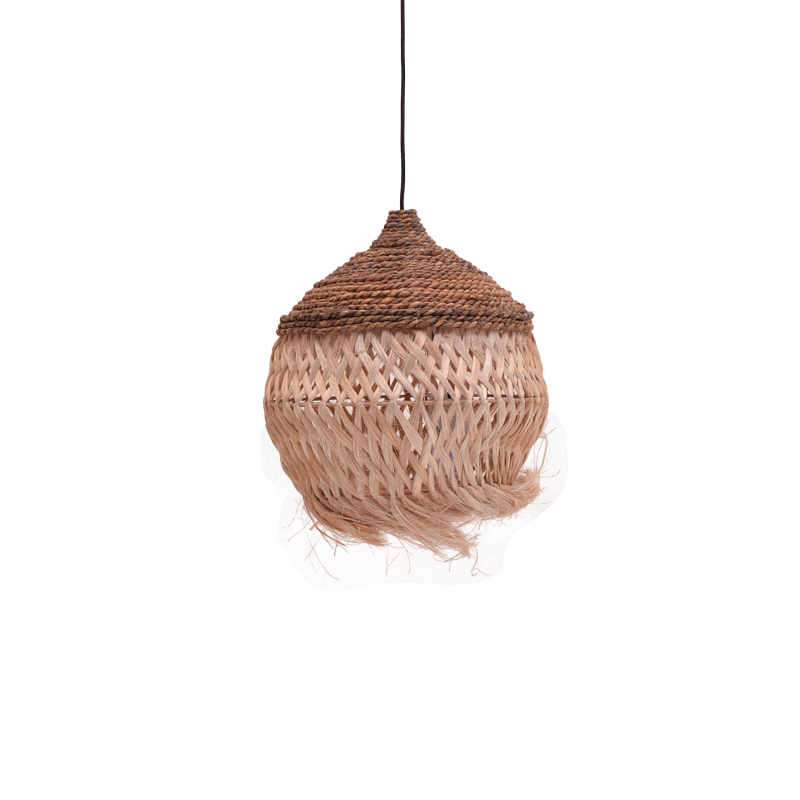 product_pako_339-000019 Φωτιστικό οροφής Fiorine Inart abaca σε φυσικό χρώμα Φ35x45εκ - Image 1