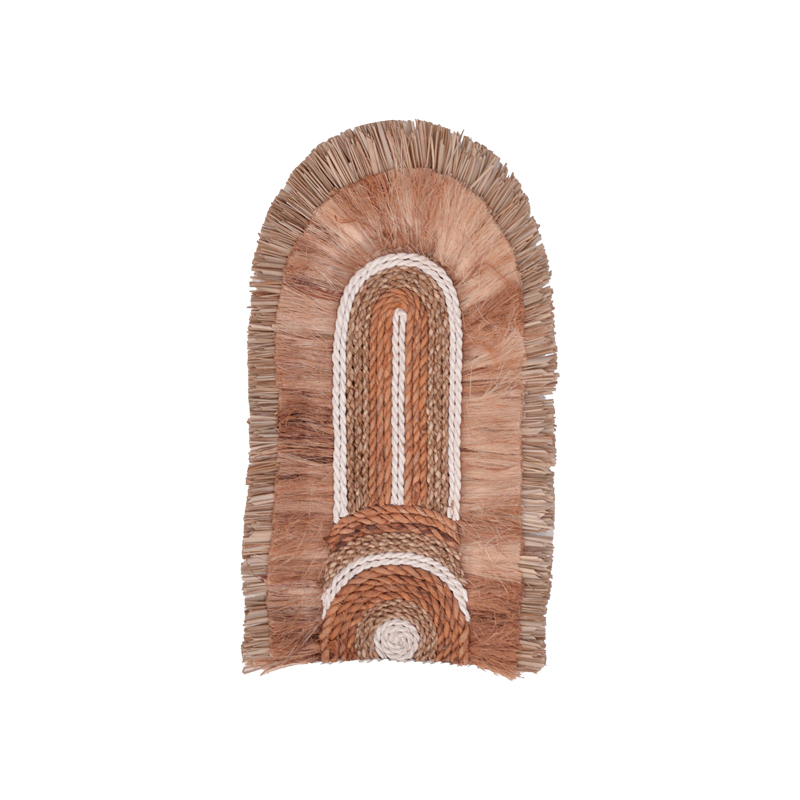 product_pako_339-000036 Διακοσμητικό τοίχου Earsy I Inart seagrass σε φυσικό χρώμα 48x26x8εκ - Image 1