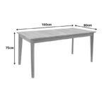 Τραπέζι Ory teak ξύλο σε φυσική απόχρωση 160x80x75εκ - Image 6