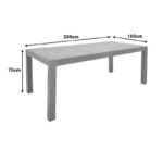 Τραπέζι Vocaly teak ξύλο σε φυσική απόχρωση 200x100x75εκ - Image 6