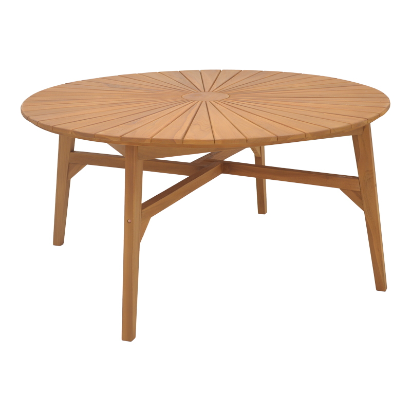 product_pako_340-000011 Τραπέζι Colen teak ξύλο σε φυσική απόχρωση Φ180x75εκ - Image 1