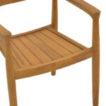 Πολυθρόνα Ganny teak ξύλο σε φυσική απόχρωση 59x56x71εκ - Image 9