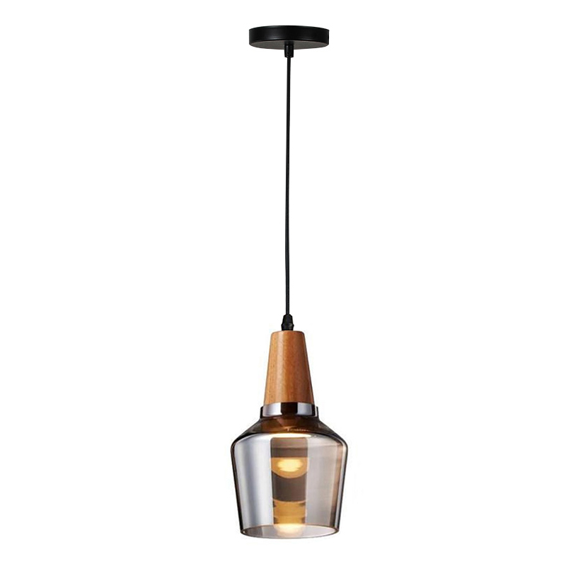 product_pako_342-000001 Φωτιστικό οροφής Kure γκρι μέταλλο-γυαλί Φ13.8x23εκ - Image 1
