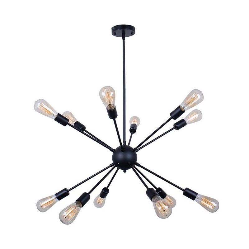 product_pako_342-000012 Φωτιστικό οροφής πολύφωτο Ponile μαύρο μέταλλο 100x110εκ - Image 1