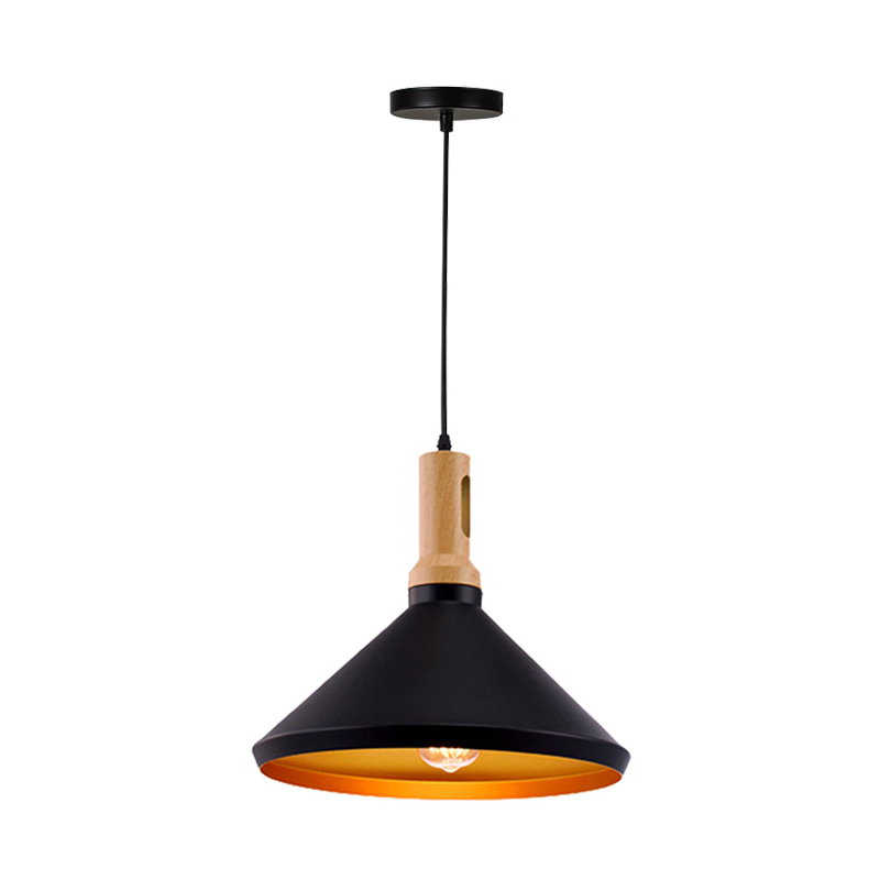 product_pako_342-000033 Φωτιστικό οροφής Denvel μαύρο-χρυσό μέταλλο Φ35x24εκ - Image 1