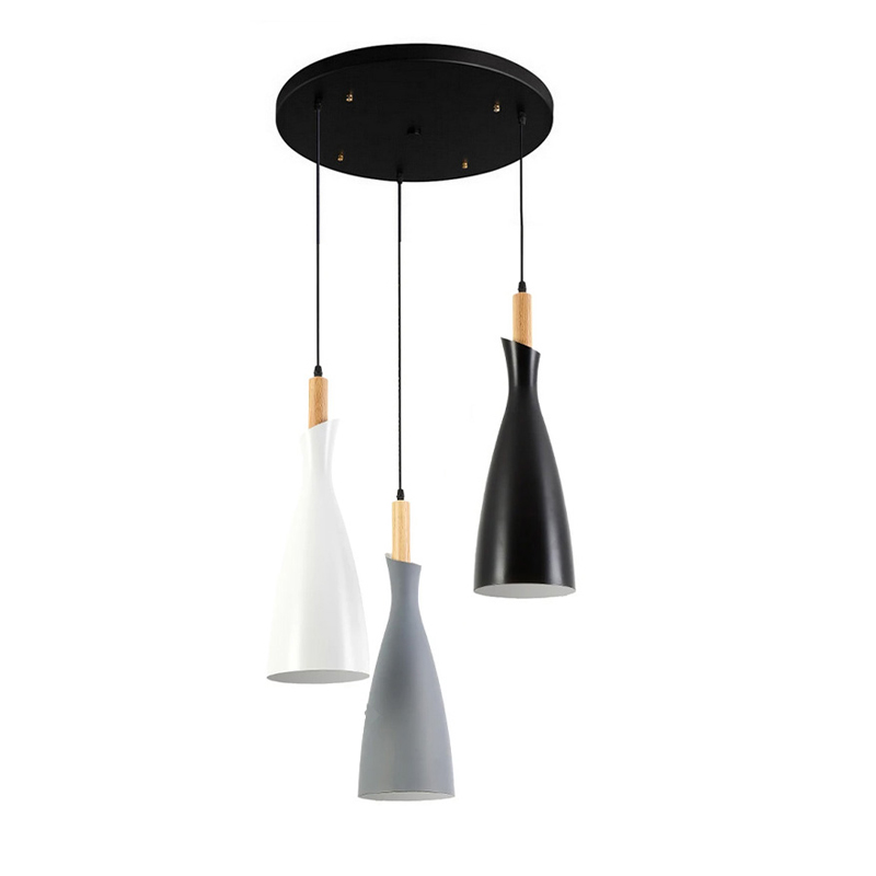 product_pako_342-000043 Φωτιστικό οροφής τρίφωτο Eracile I μαύρο-λευκό-γκρι μέταλλο 30x30x138εκ - Image 1