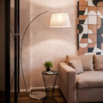 Φωτιστικό δαπέδου Glinze λευκό μέταλλο 90x38x180εκ - Image 2