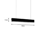 Φωτιστικό οροφής Rafmole led μαύρο μέταλλο-ξύλο 120x7.5εκ - Image 3
