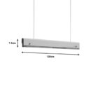 Φωτιστικό οροφής Rafmole Led λευκό μέταλλο-ξύλο 120x7.5εκ - Image 3