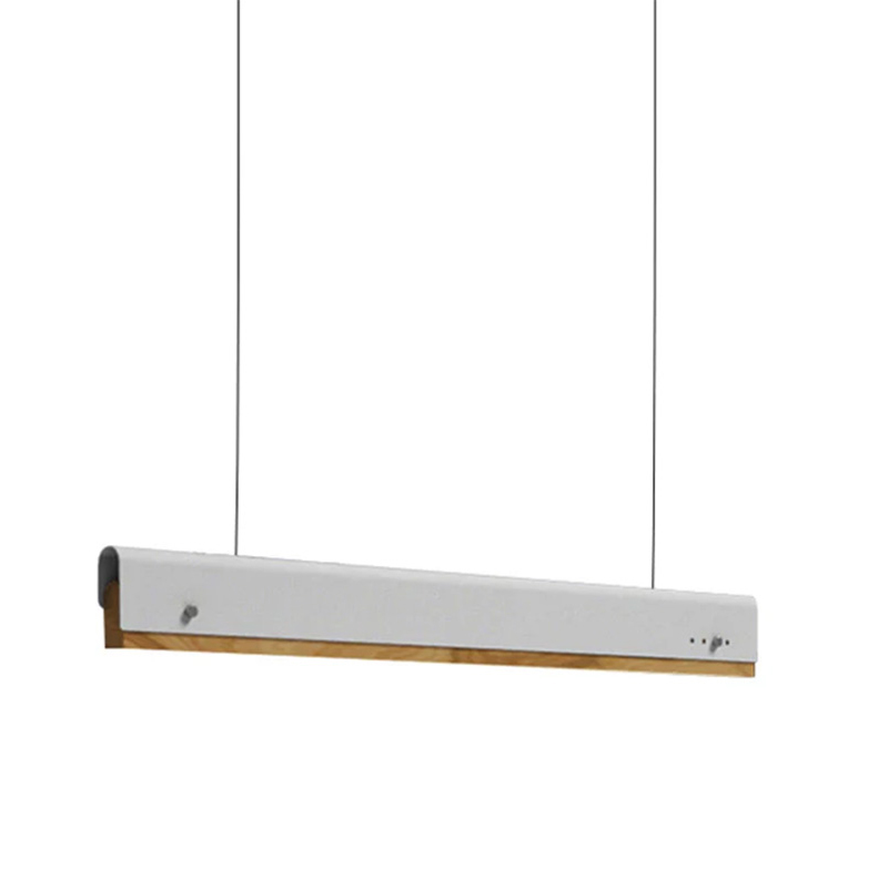 product_pako_342-000060 Φωτιστικό οροφής Rafmole Led λευκό μέταλλο-ξύλο 120x7.5εκ - Image 1